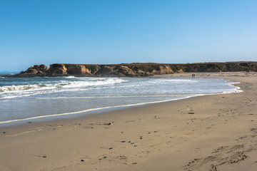 Fototapeta na wymiar Sand beach at Fort Bragg, California