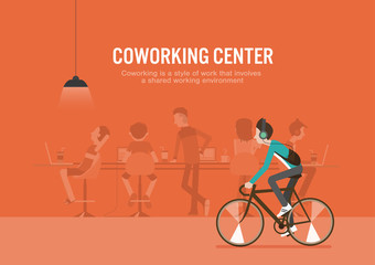 bicycling to work orance background