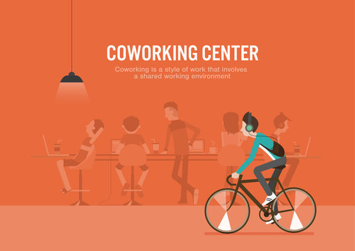 bicycling to work orance background