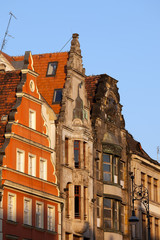 Fototapeta premium Historic Buildings With Gable in Wroclaw