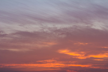 .Morning clouds, light orange.