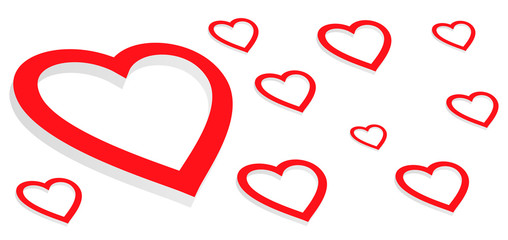 Valentines heart. Vector illustration.