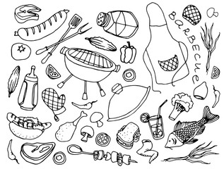 Doodle vector barbecue