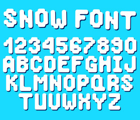 Vector snow font