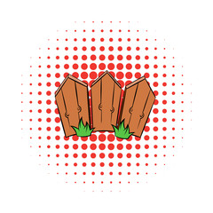 Wooden fence comics icon