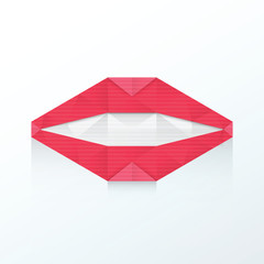 mouth icon origami