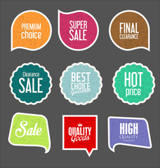 Modern sale stickers collection