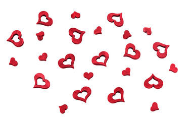Text of colorful letters Happy Valentines day among butterflies. Isolated