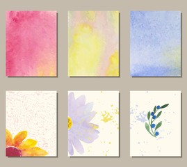 Watercolor floral card 