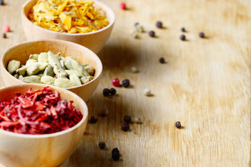 Spices on the table
