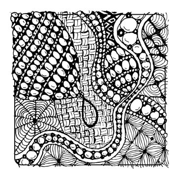 Zentangle ornament, sketch for your design
