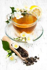 Cup of tea with jasmine