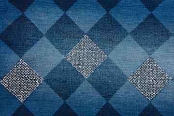 Fashionable background,  jeans  inlaid rhinestones