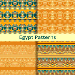 Set of four egypt traditional coloured patterns - 102121211