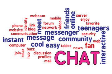 Tag cloud chat communication messenger interactive 020