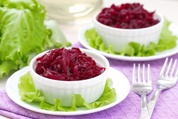 Beet salad in a bowl