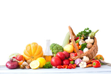 Fresh Vegetables, Fruits and other foodstuffs.