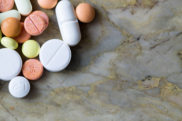 colorful medication and pills