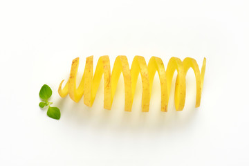 raw spiral cut potato