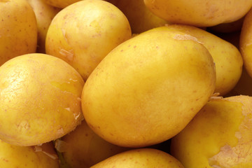 fresh potatoes background