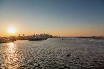Fototapeta premium Sunset on Boston Harbor