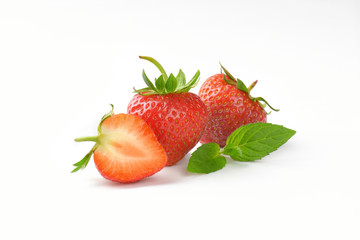 fresh strawberries - whole and half