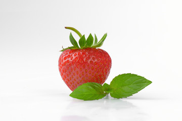 one fresh strawberry