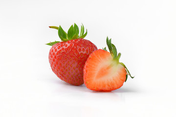 fresh strawberries - whole and half