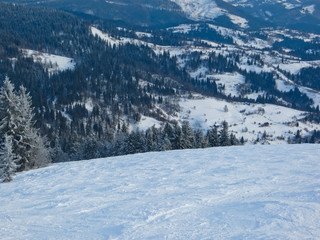 Fototapeta na wymiar Winter in Carpathian mountains