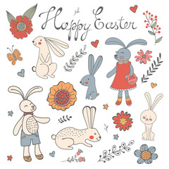 Beautiful collection of Easter related graphic elements