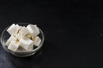 Feta Cheese on a slate slab