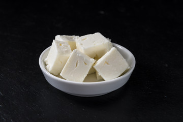 Feta Cheese on a slate slab
