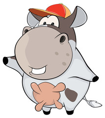 A little cow. Cartoon