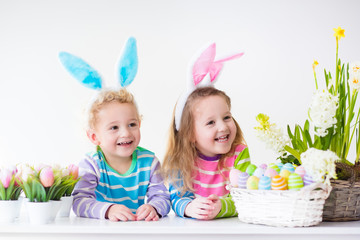 Kids celebrating Easter at home