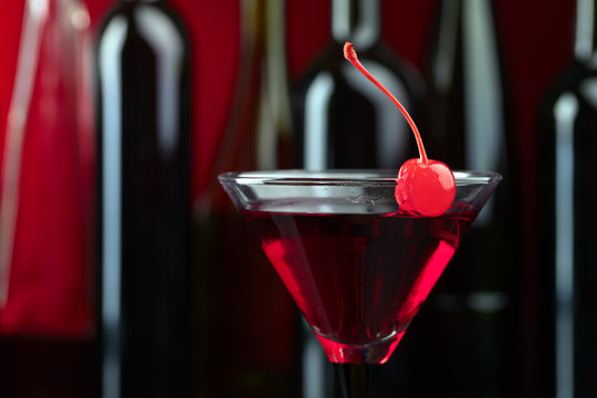 Cocktail with cherry