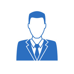 Man in business suit icon, vector symbol