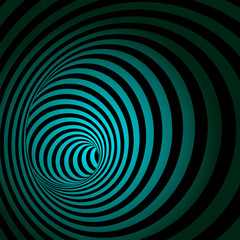 Spiral Striped Abstract Tunnel Background.