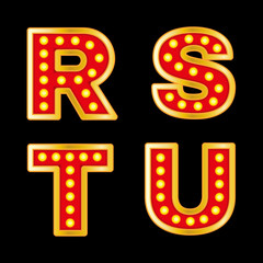 Retro lights Letters