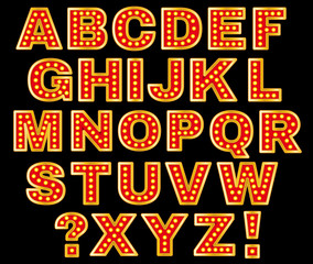 Retro lights Letters