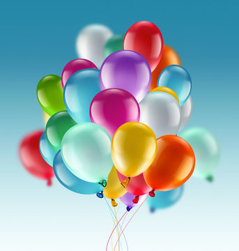 bright colorful balloons
