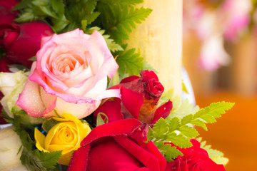 beautiful background with flowers roses