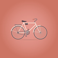 Bicycle flat icon. Retro style. Vector illustration.
