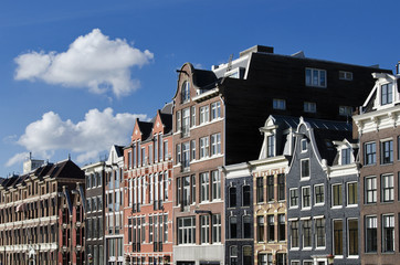 Dutch houses, Canal, Amsterdam, Netherlands