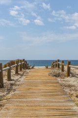 Fototapeta premium Wooden path to the sea