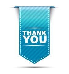 blue vector design banner thank you