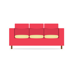 Vintage Sofa Vector Illustration.