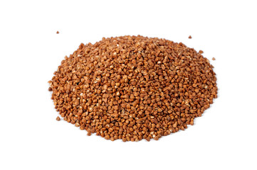 Buckwheat isolated on white backgrounds
