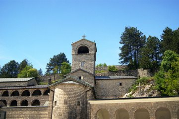 Fototapeta na wymiar Facade of the Monastery of Cetinje, Montenegro