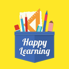 Happy Learning Vector Illustration.