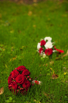 Bridal bouquets red 